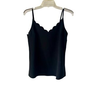 TED BAKER Elegant Black Scalloped Women's Top Size 1